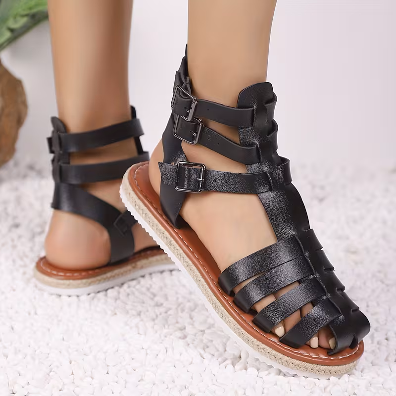 Vintage Roman Style High-Top Sandals