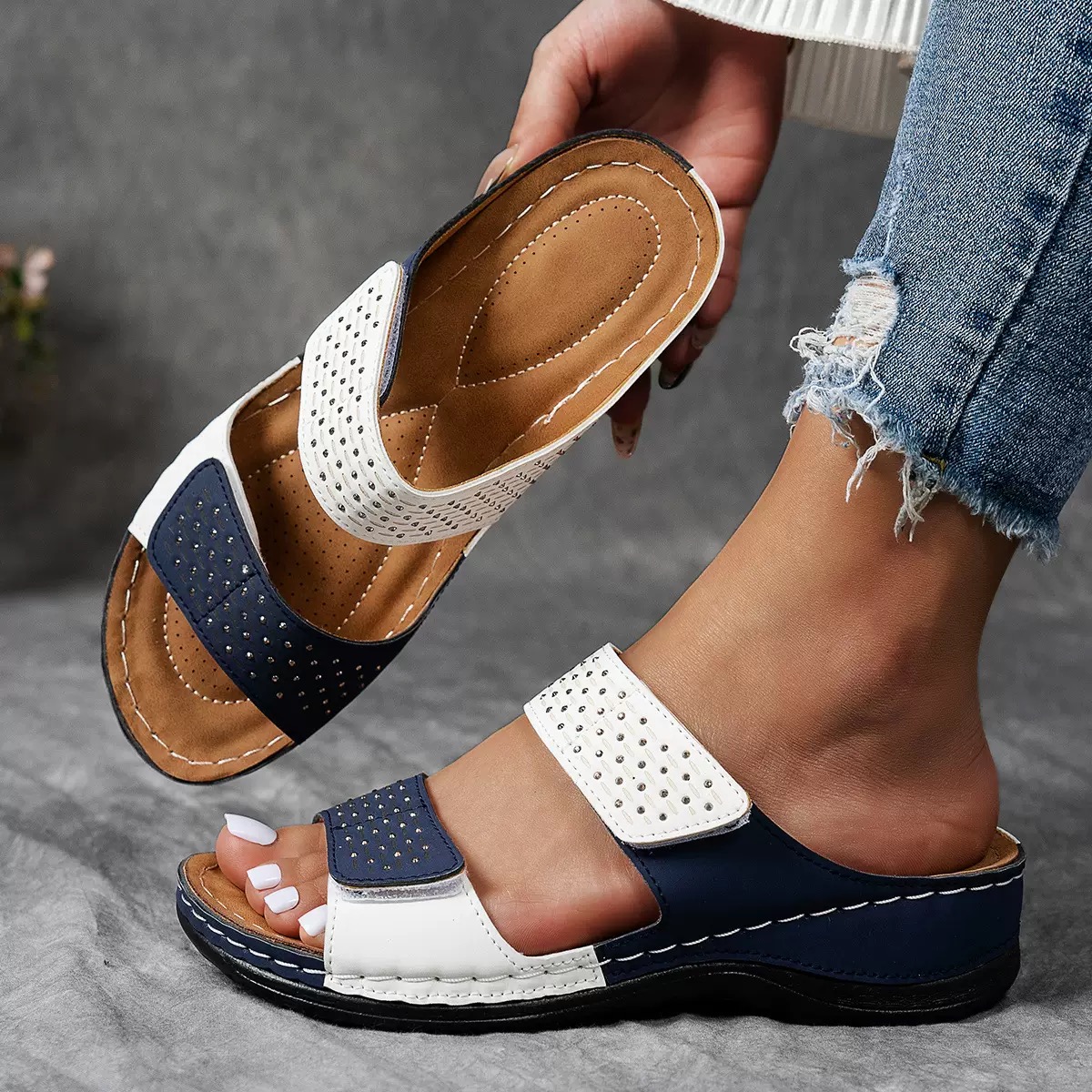 Women's Casual Breathable Slip On Orthopaedic Sandals