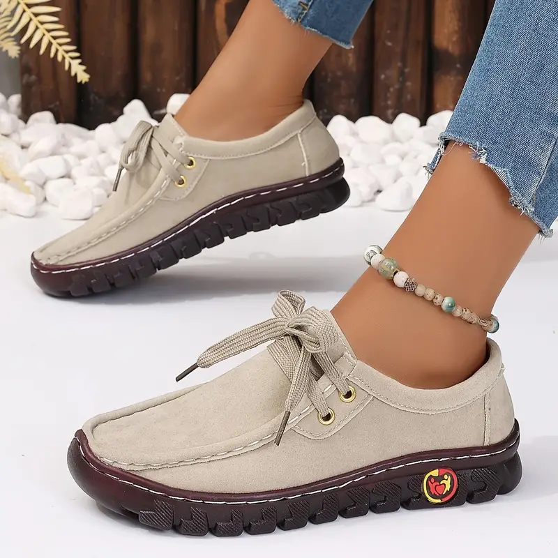womens solid color flat sneakers casual lace up outdoor shoes comfortable low top shoes 7