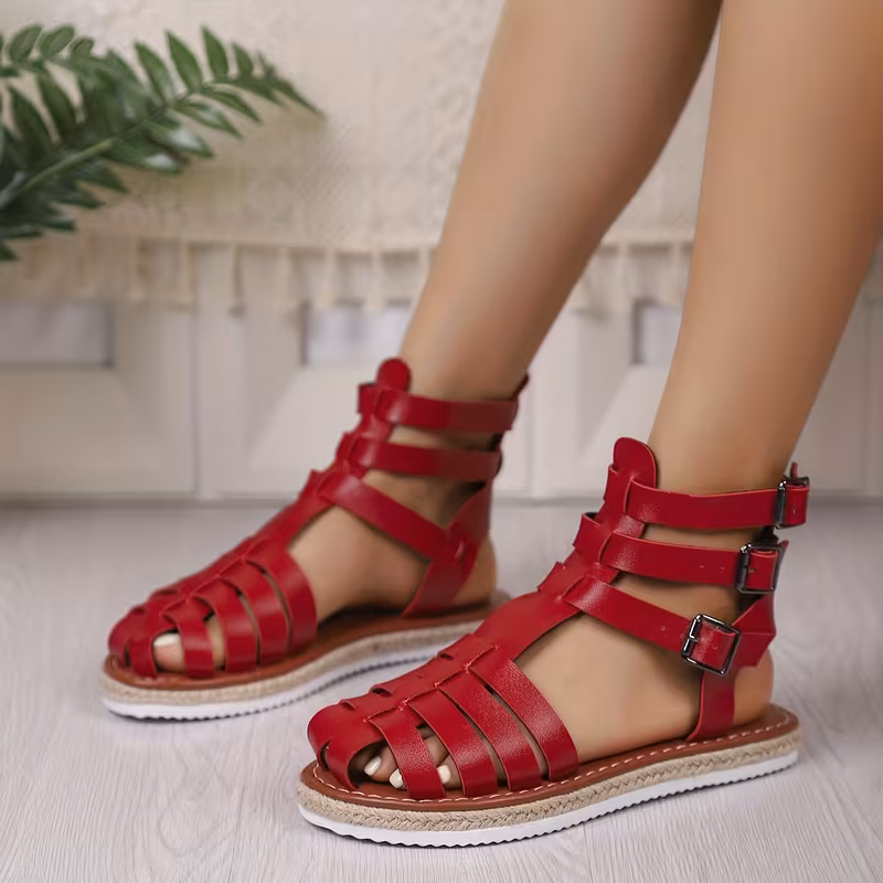 Vintage Roman Style High-Top Sandals