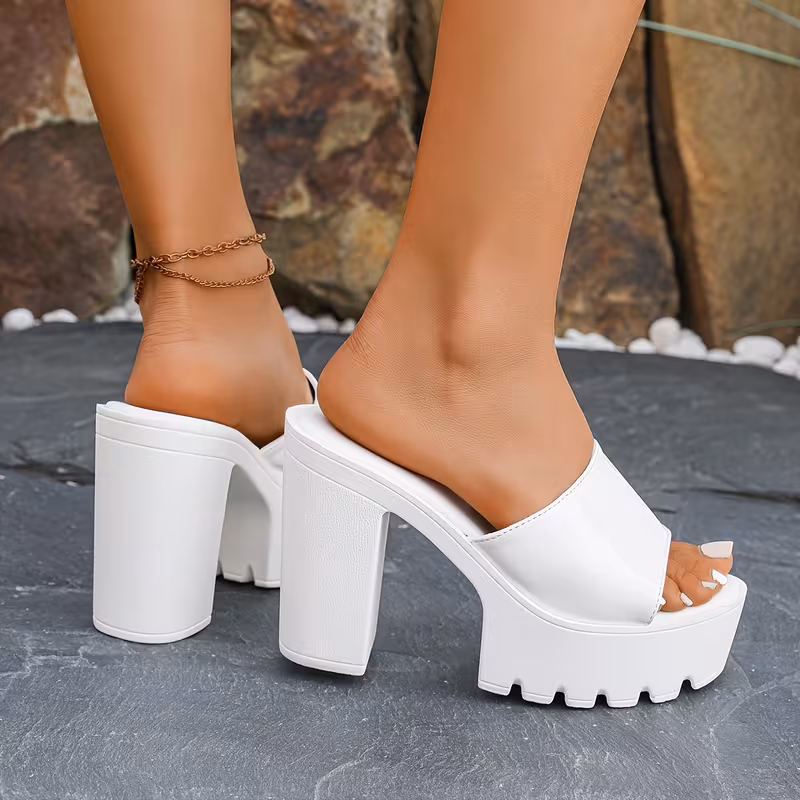 Women's Casual Comfortable Heeled Chunky Sandals 