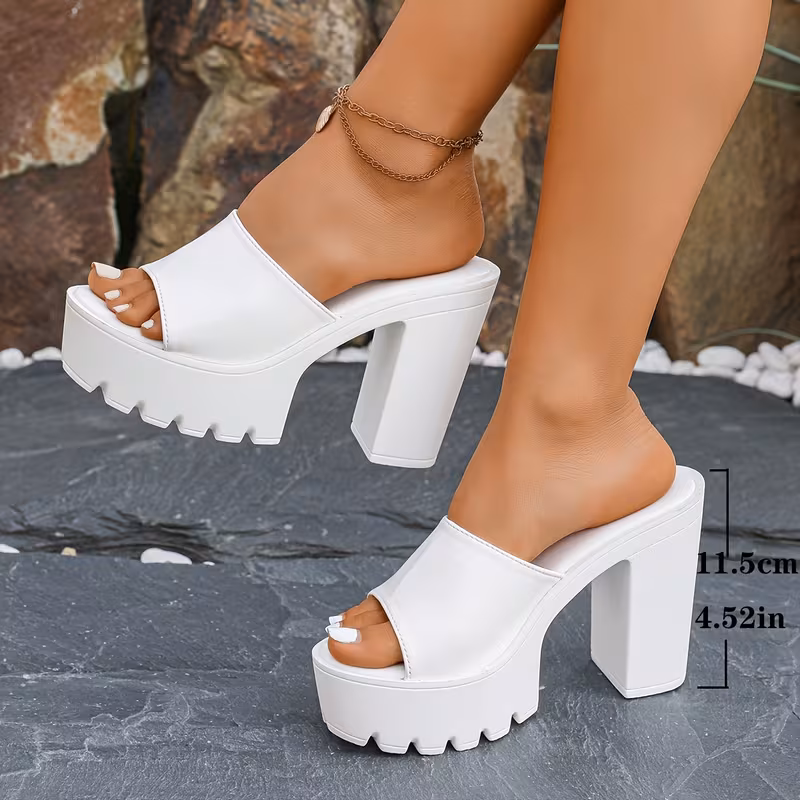 Women's Casual Comfortable Heeled Chunky Sandals 