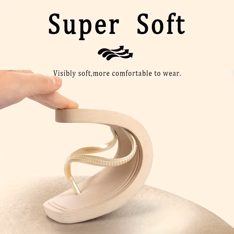 Women's Plain Soft EVA Flip Flops Square Toe Platform Slippers