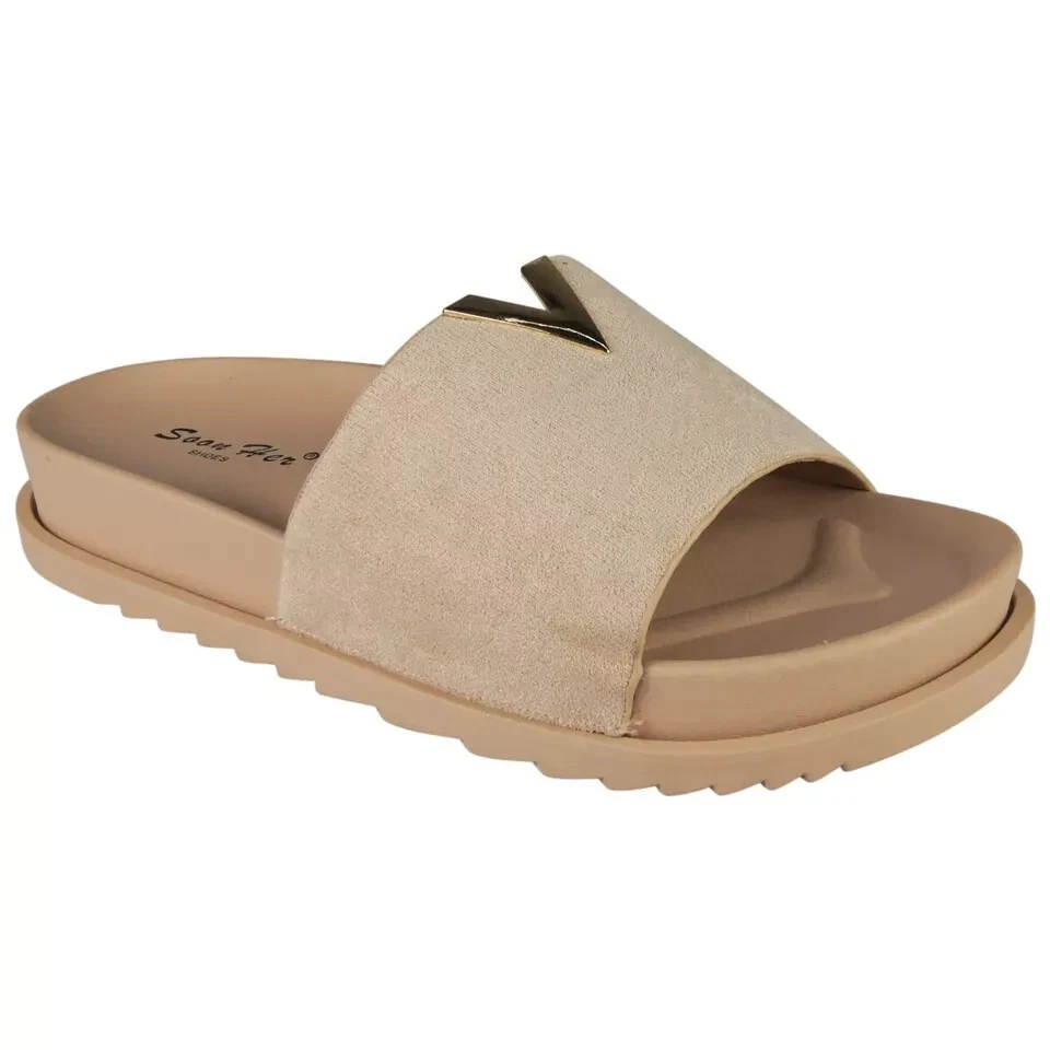 Ladies Summer Sliders Mules Girls Comfort Open Toes Summer Sandals