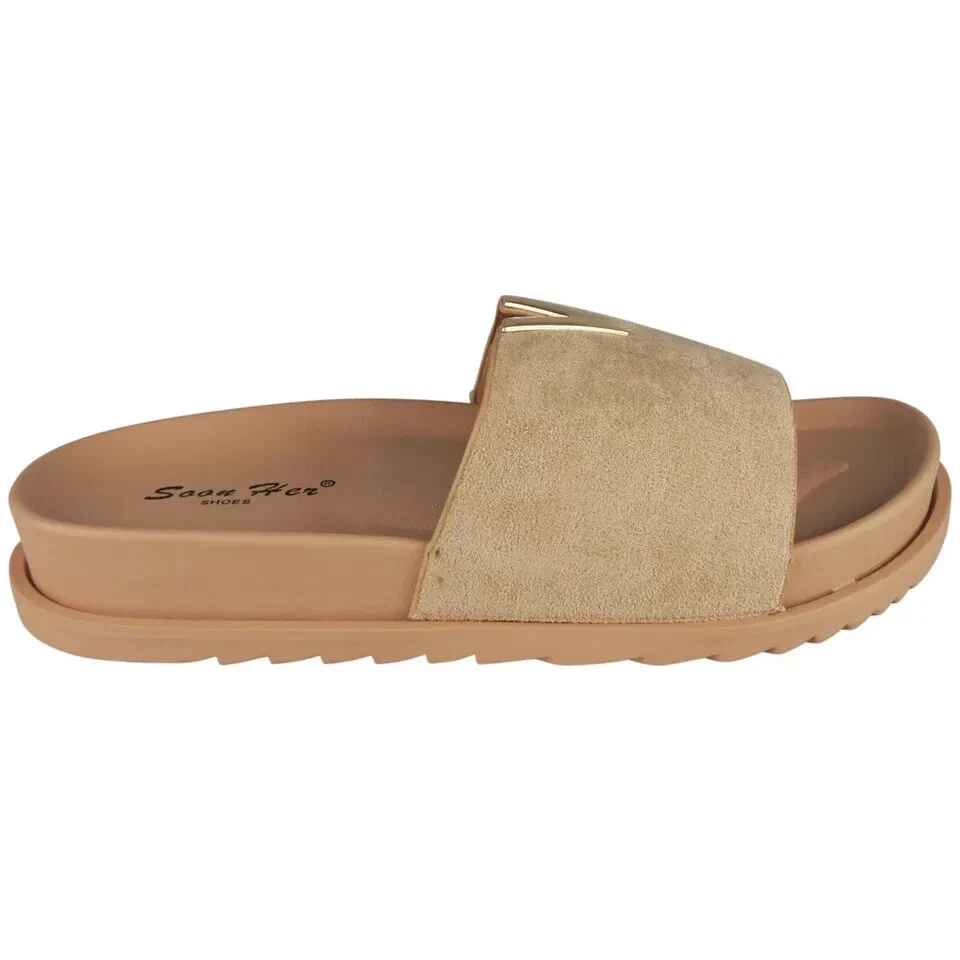 Ladies Summer Sliders Mules Girls Comfort Open Toes Summer Sandals