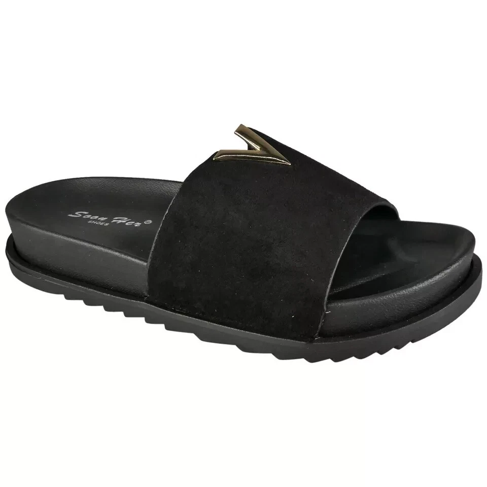 Ladies Summer Sliders Mules Girls Comfort Open Toes Summer Sandals