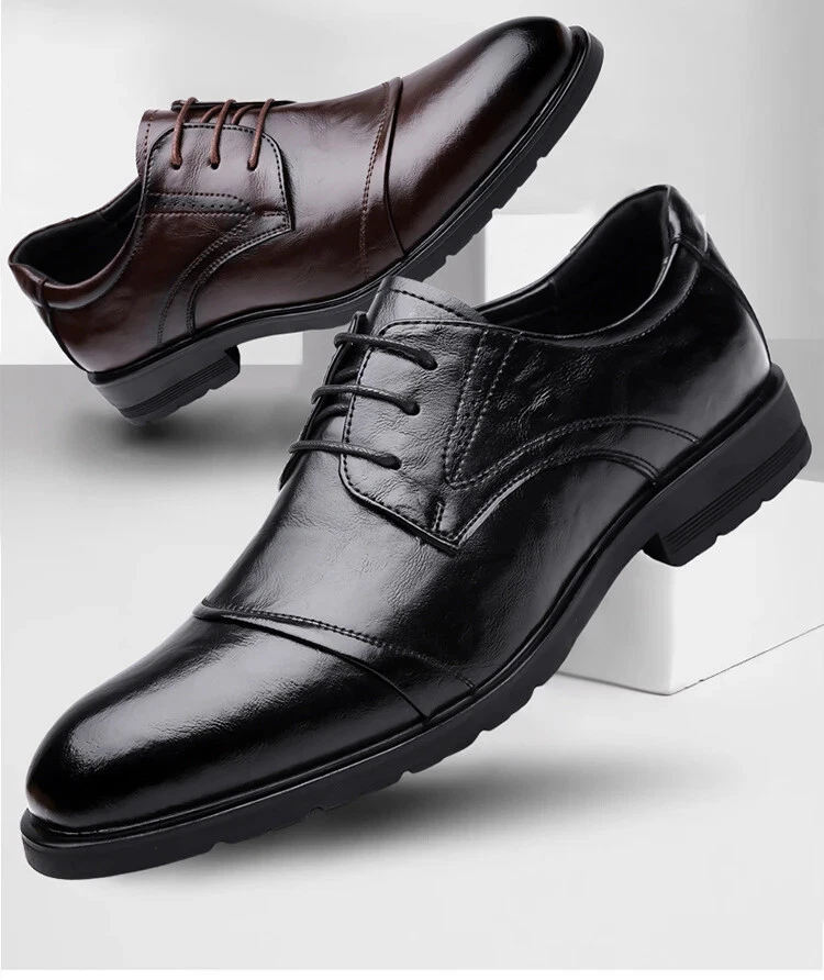 Men Classic Casual Lace-up Business Leather Shoes
