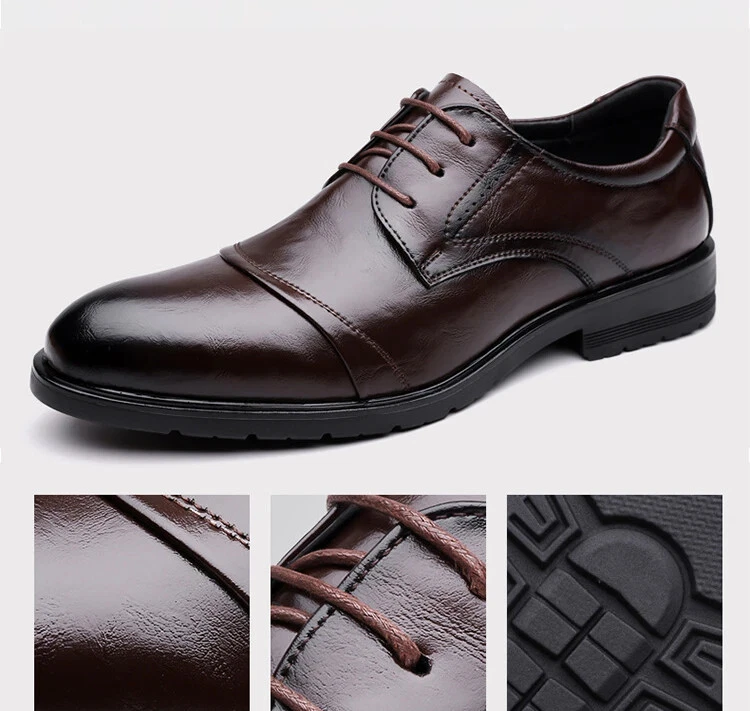 Men Classic Casual Lace-up Business Leather Shoes