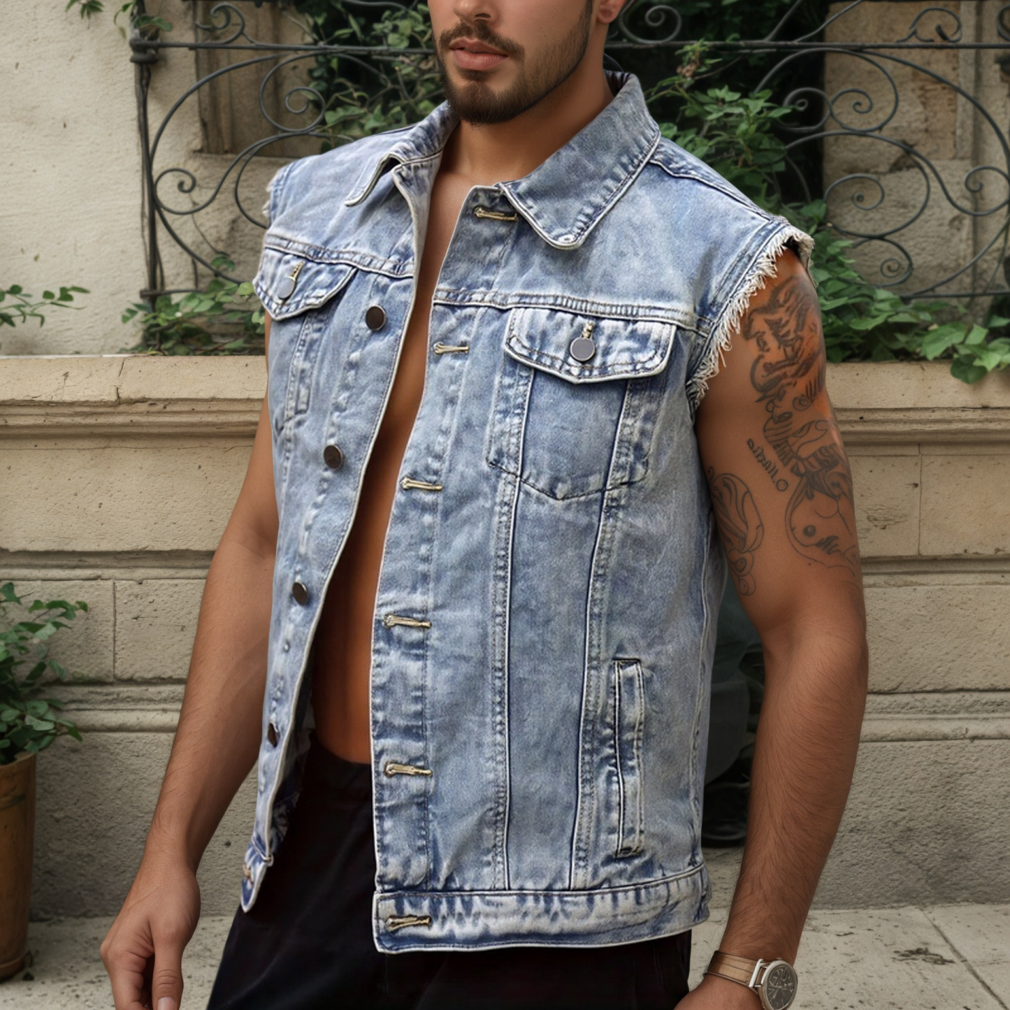 Men’s Denim Vest Jacket