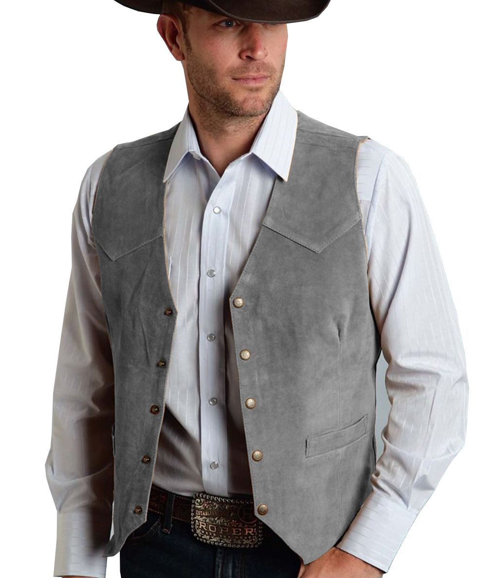 Men’s Vintage Suede Leather Vest