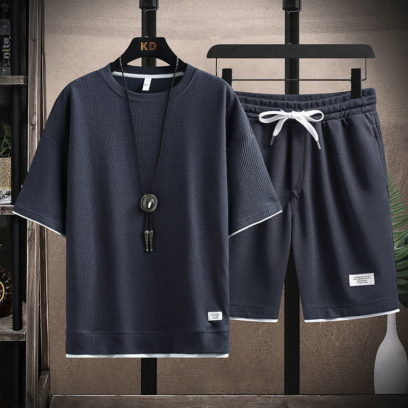 Men’s Waffle Knit Summer 2-Piece Set