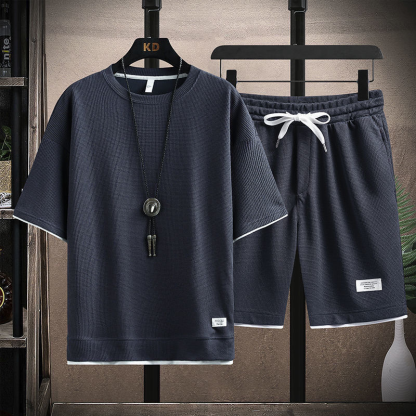 Men’s Waffle Knit Summer 2-Piece Set
