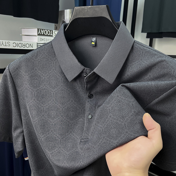 Men’s Casual Stretch Printed Polo Shirt