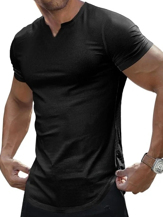 Men's Slim Fit V-Neck Short Sleeve T-Shirt｜Free Shipping on 3+ 🚚