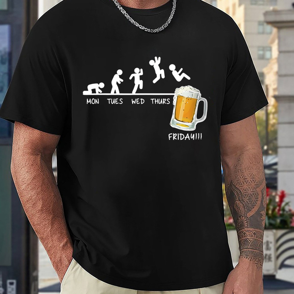Men's Unique 3D Print Casual T-Shirt – Fun Graphic Tee