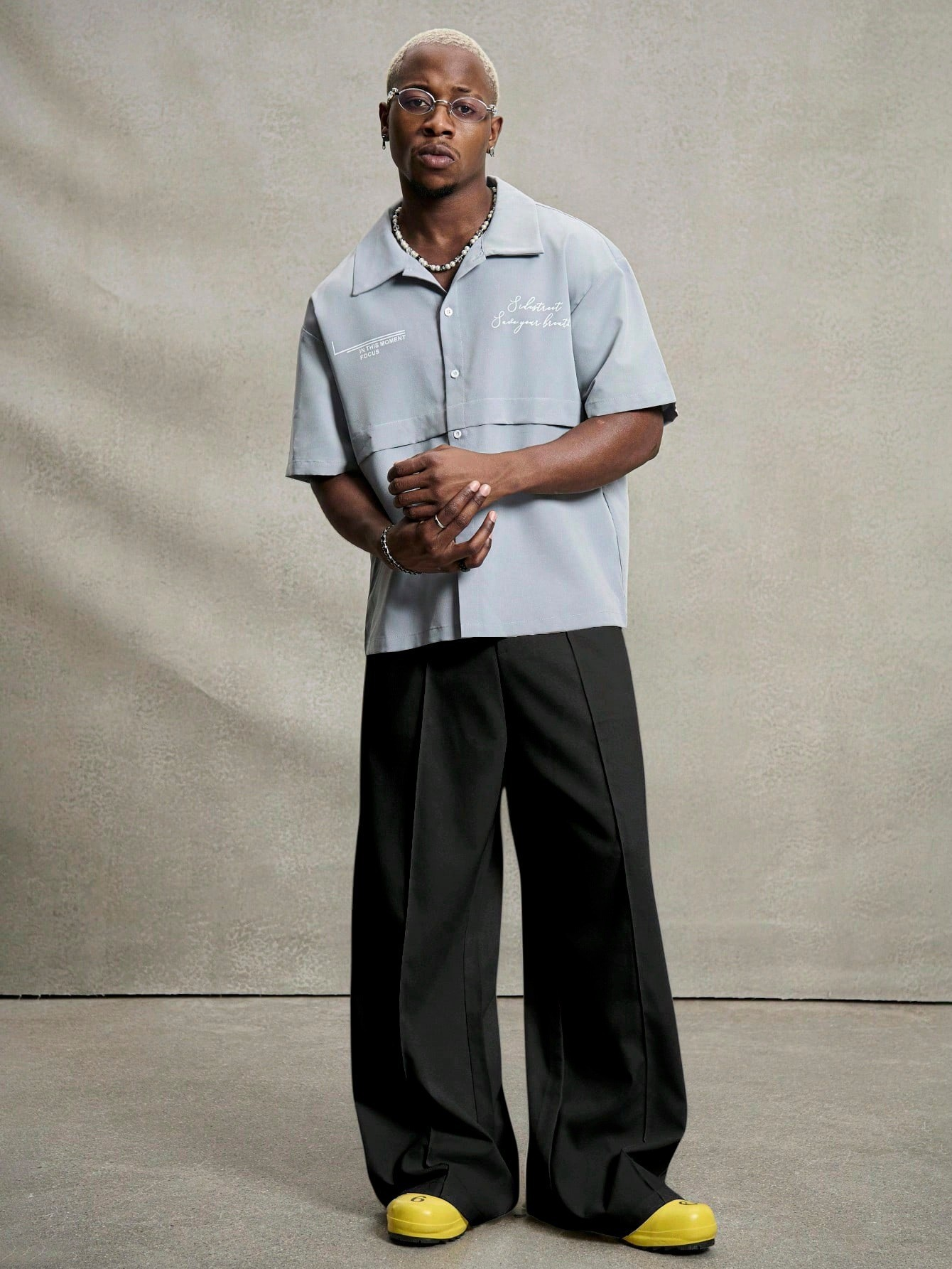 Men's Casual Wide-Leg Plaid Pants – Relaxed Fit Baggy Trousers