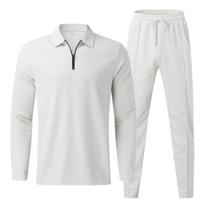 Men’s Casual Tracksuit Set – Long Sleeve Top & Pants