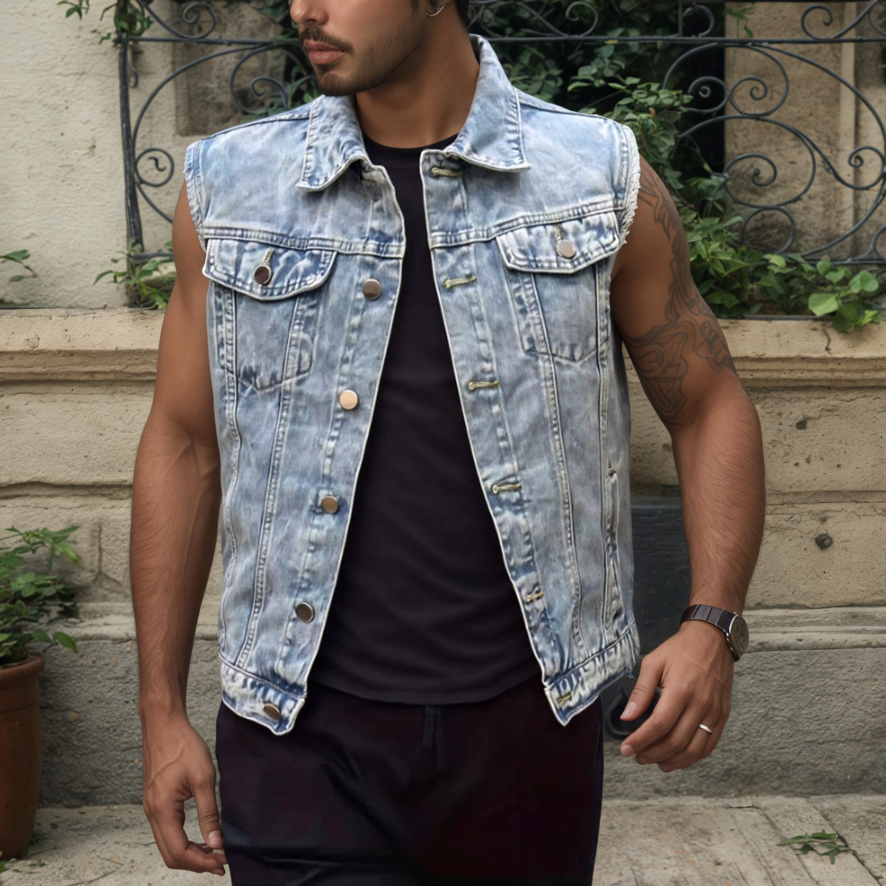 Men’s Denim Vest Jacket