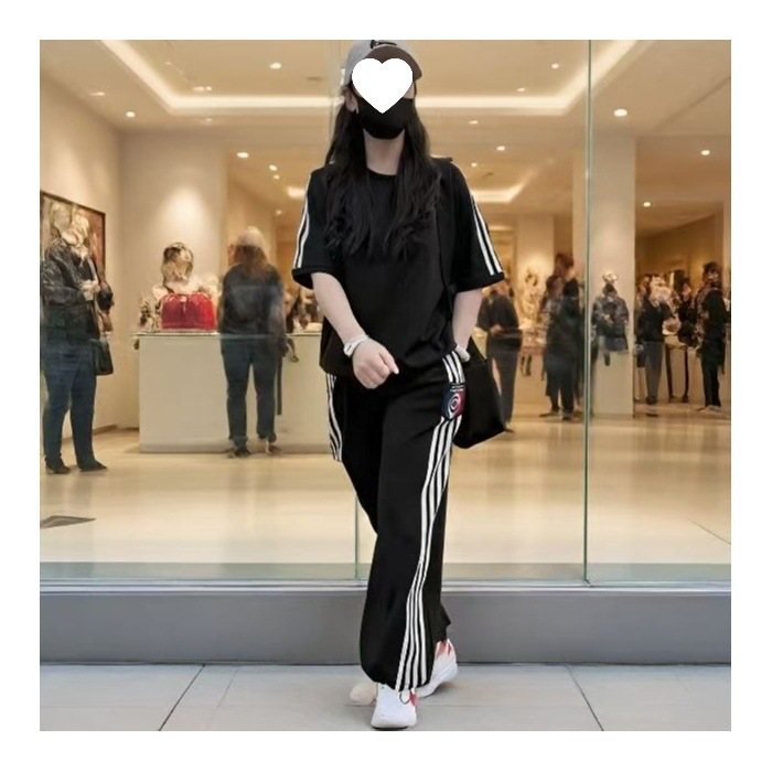 Women’s Casual Sweatshirt & Wide-Leg Pants Set