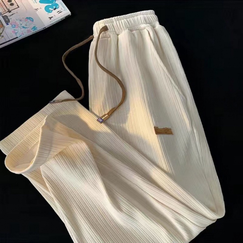 Premium Men’s Ice Silk Wide-Leg Trousers