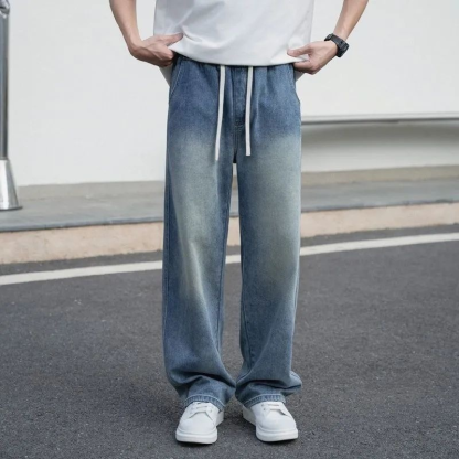 Men’s Relaxed Straight-Leg Wide Jeans