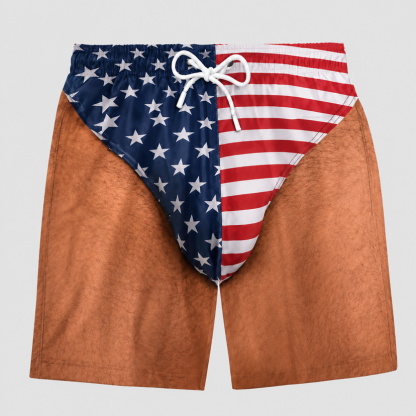 Men's Funny Graphic Swim Trunks Quick Dry Beach Shorts