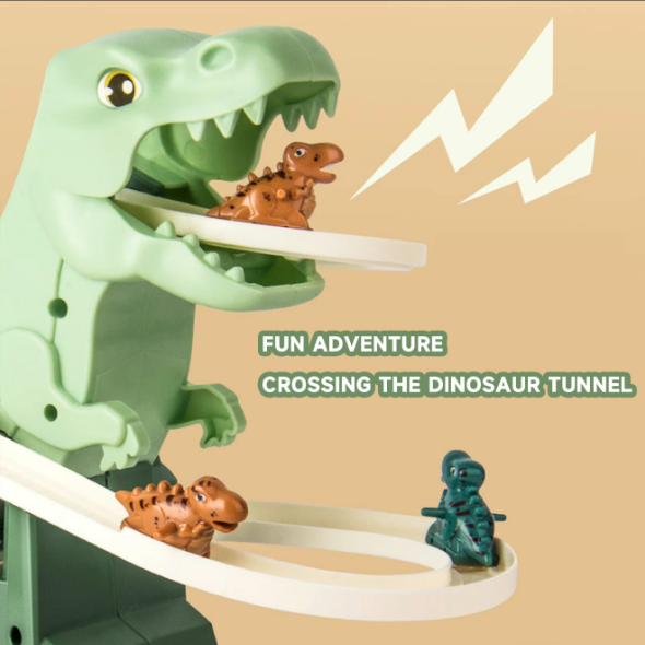 Dinosaur Puzzle Smart Electric Sliding Track Toy Car 🦖