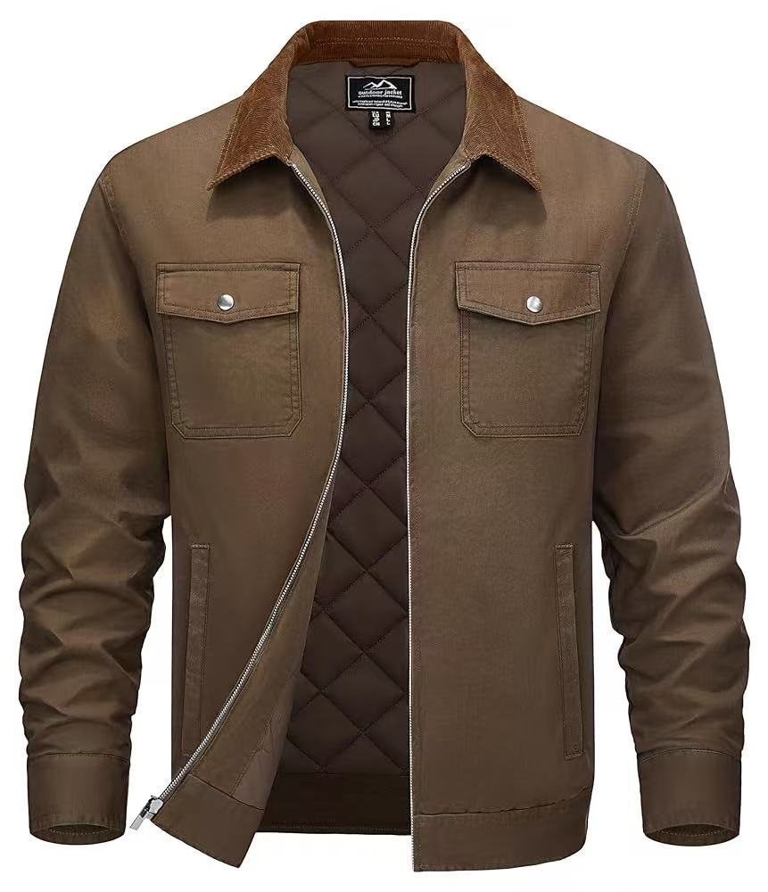 Men's Warm Cotton Jacket – Casual Windproof Coat