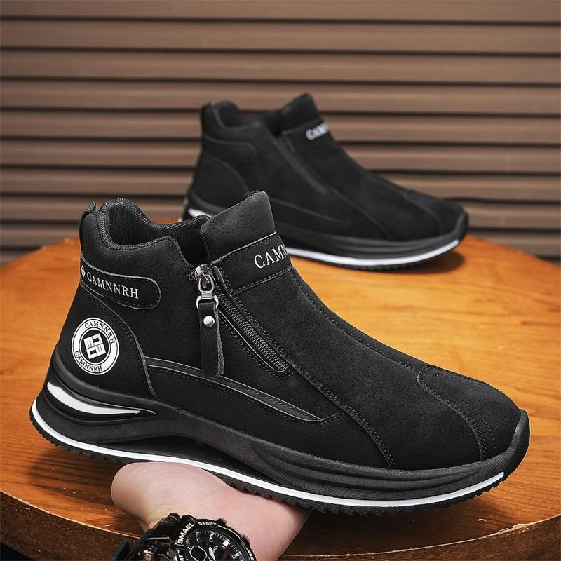 Men’s High-Top Slip-On Martin Boots – Outdoor Casual Work Style