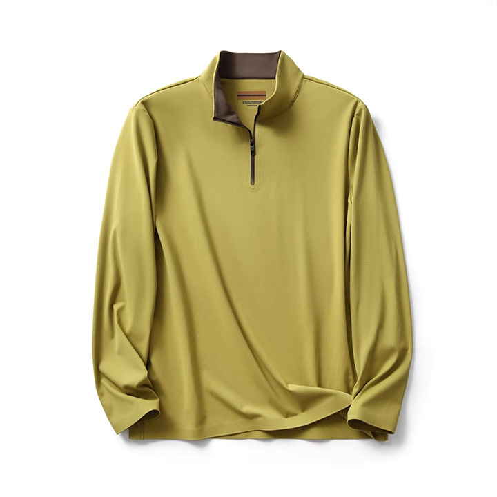 Men’s High-Tech Thermal Half-Zip Long Sleeve Shirt – Lightweight, Warm & Stretchy