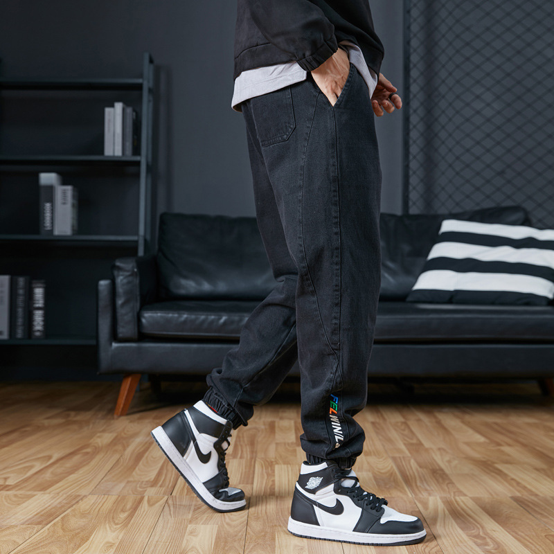 Men’s Loose Fit Cotton Denim Jogger Pants