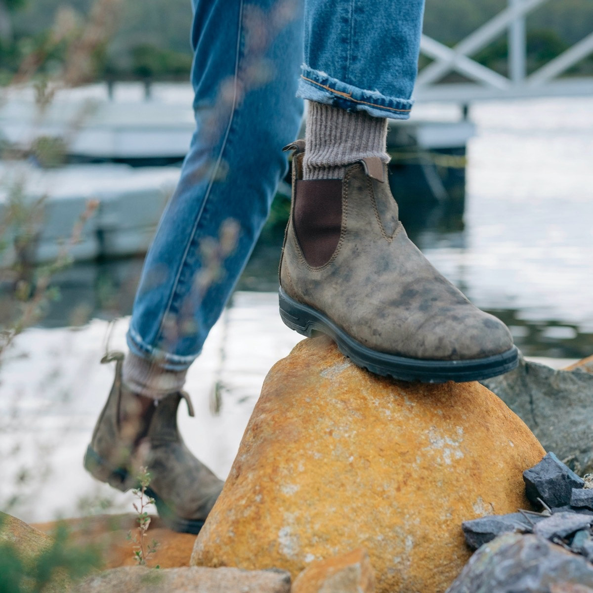 Men's Chelsea Boots, Handmade Casual Slip On Ankle Boots, Outdoor Shoes Fall/Winter