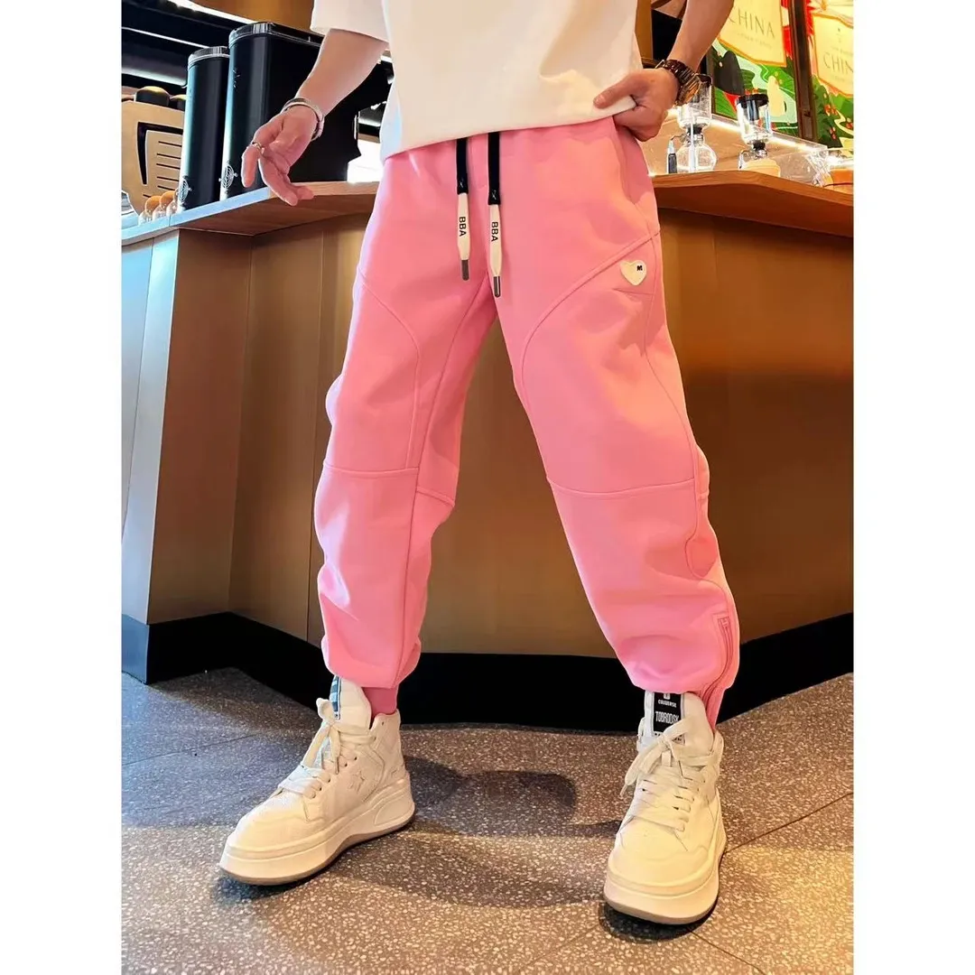 Men’s Fleece-Lined Elastic Waist Casual Pants