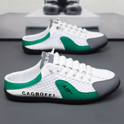 Men’s Breathable Mesh Slip-On Half Slippers-50%OFF