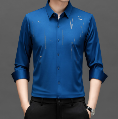 Men’s Wrinkle-Free Stretch Printed Shirt