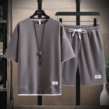 Men’s Waffle Knit Summer 2-Piece Set