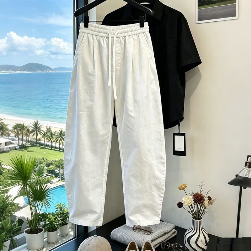 Men's Old Money Cotton Linen Straight-Leg Casual Pants