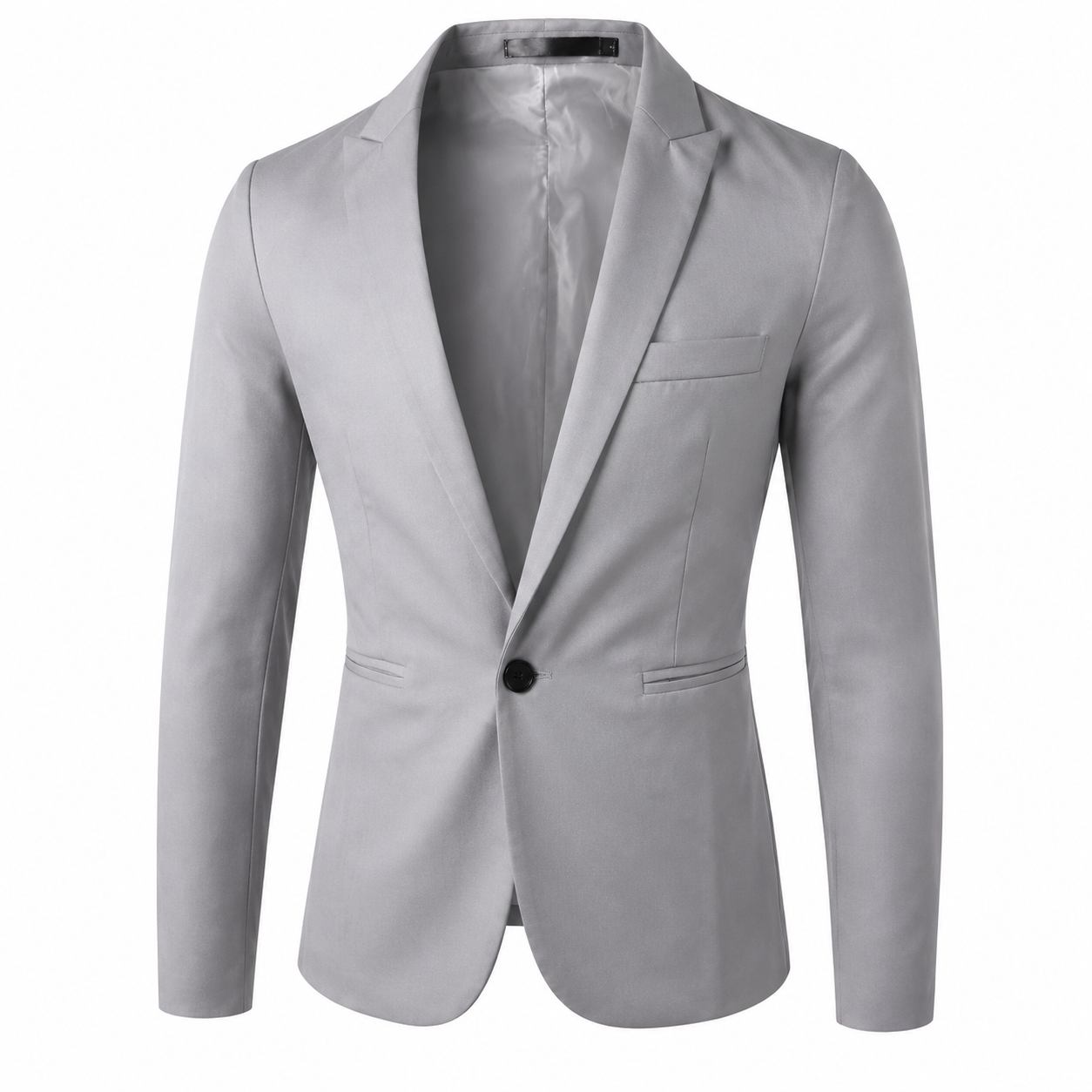 Men's Slim Fit One Button Casual Blazer – Modern Business Sport Coat Jacket