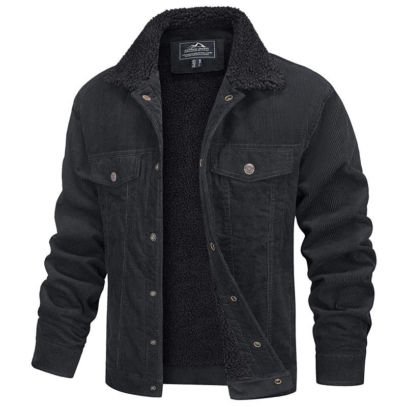 Men’s Corduroy Sherpa Jacket – Warm Winter Casual Coat