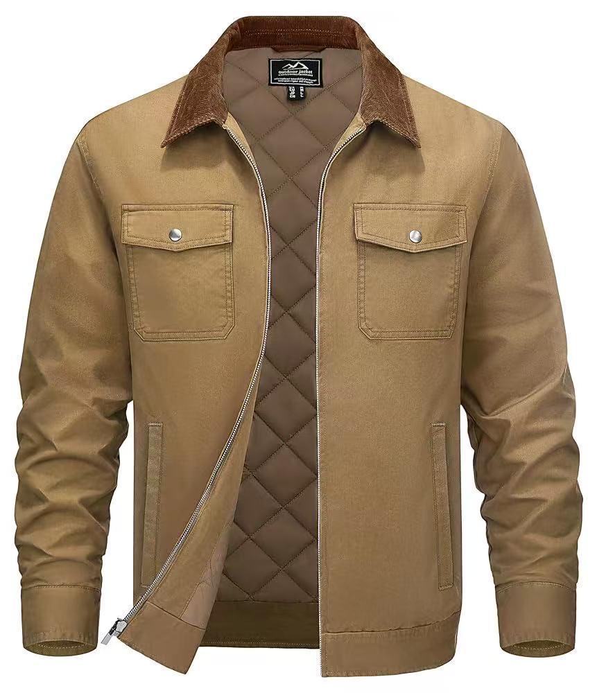 Men's Warm Cotton Jacket – Casual Windproof Coat