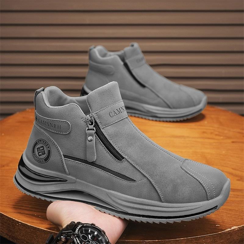 Men’s High-Top Slip-On Martin Boots – Outdoor Casual Work Style
