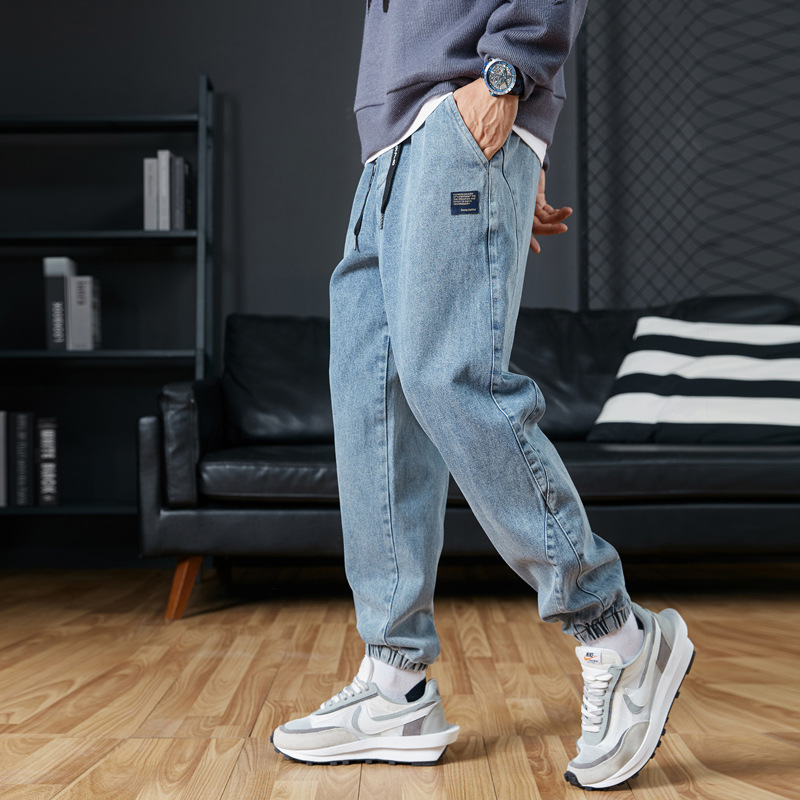 Men’s Loose Fit Cotton Denim Jogger Pants