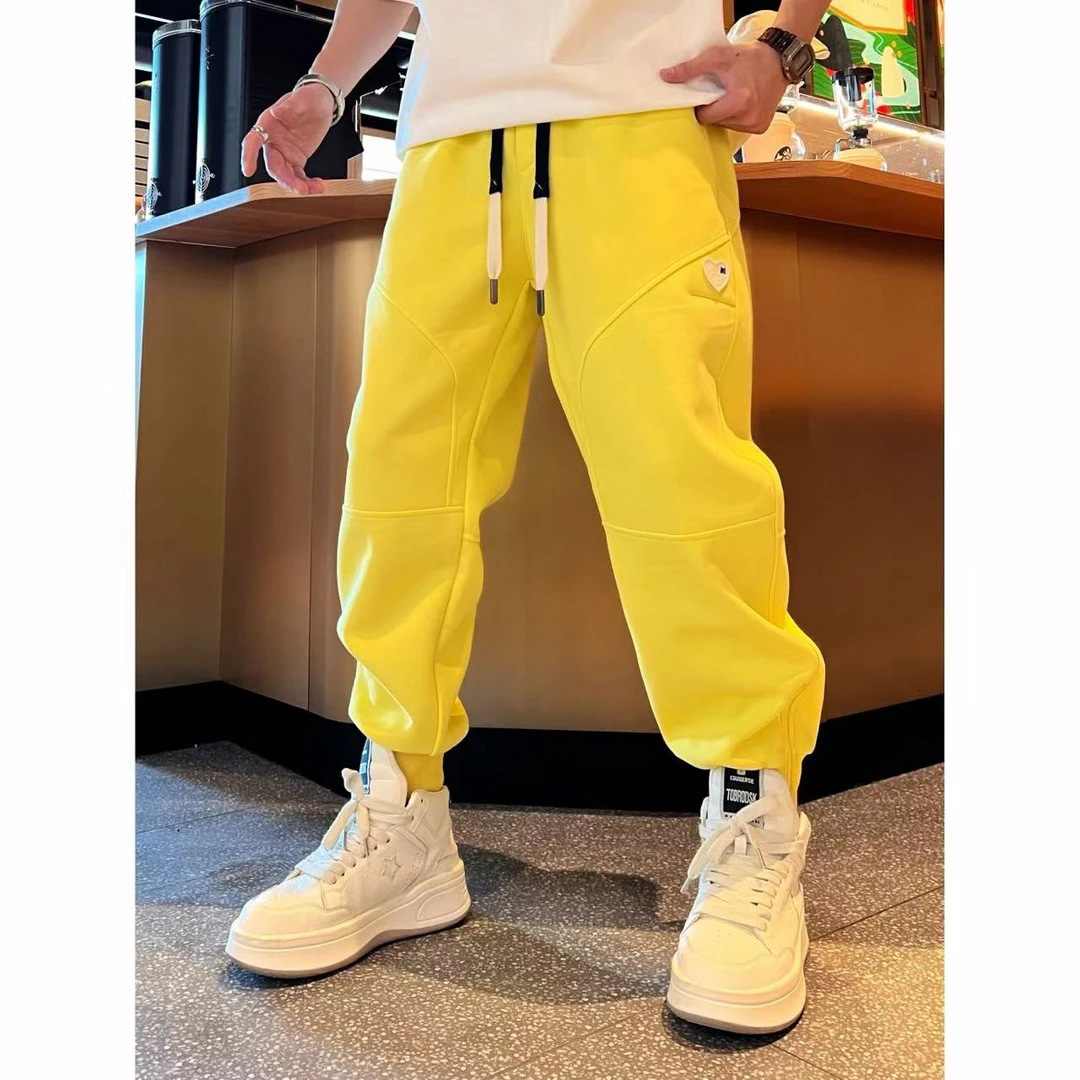 Men’s Side Zip Jogger Pants with Heart Detail