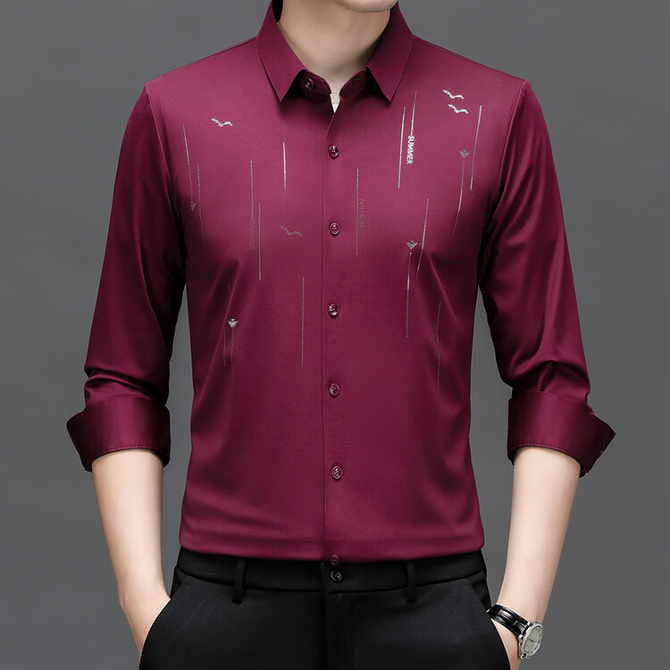 Men’s Wrinkle-Free Stretch Printed Shirt