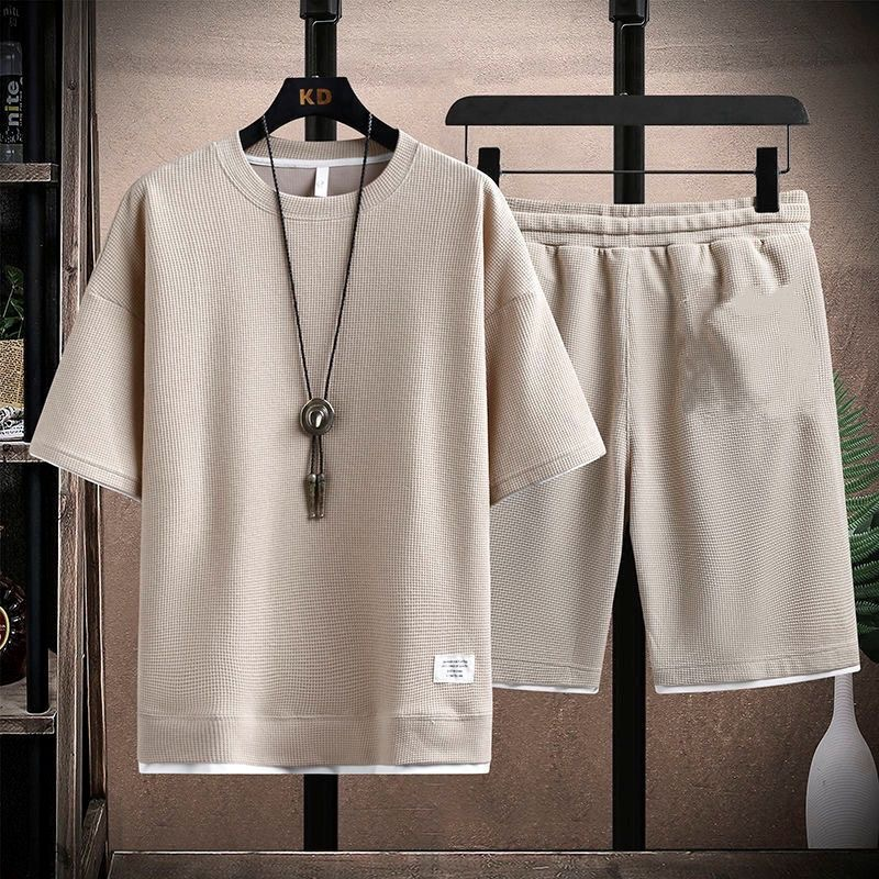 Men’s Waffle Knit Summer 2-Piece Set