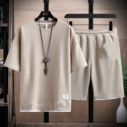 Men’s Waffle Knit Summer 2-Piece Set
