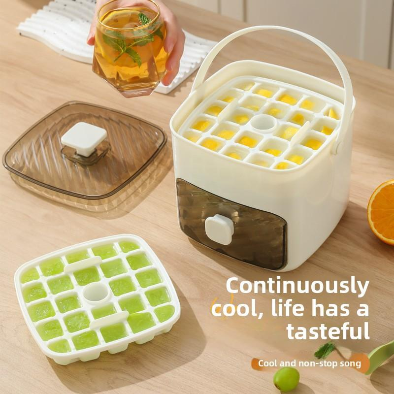 Quick Release Ice Cube Mold Set with Storage Drawer (Set of 2)