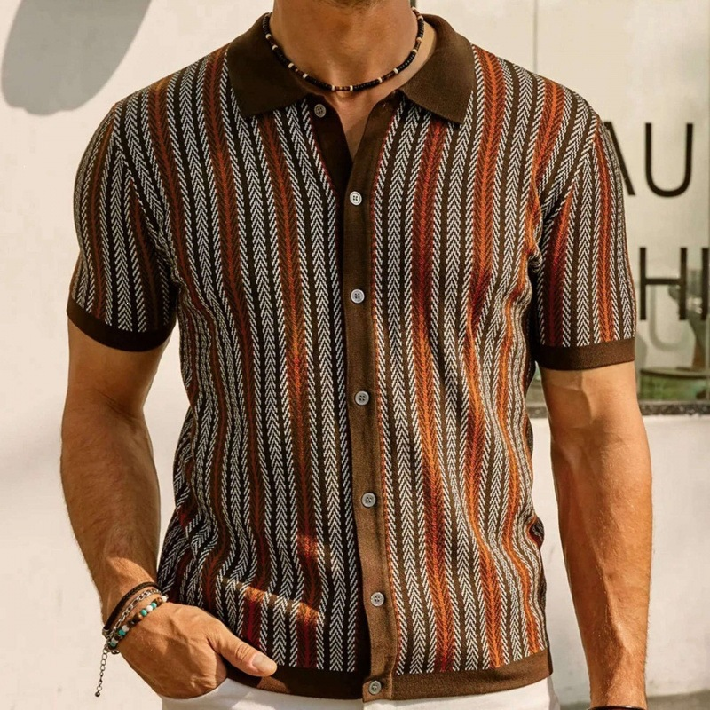 Men’s Premium Textured Knit Polo Shirt