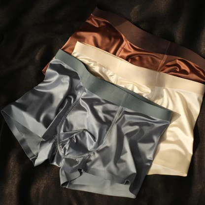 📣Luxury Ice Silk Men's Boxers｜Antibacterial Silk Lining