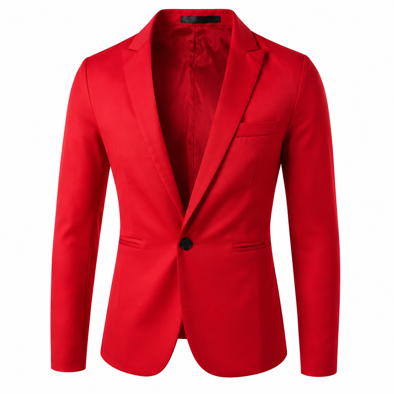 Men's Slim Fit One Button Casual Blazer – Modern Business Sport Coat Jacket